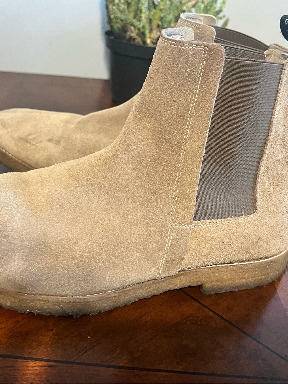 AllSaints Tan Suede Chelsea Boots EU 45 / US Men’s 12